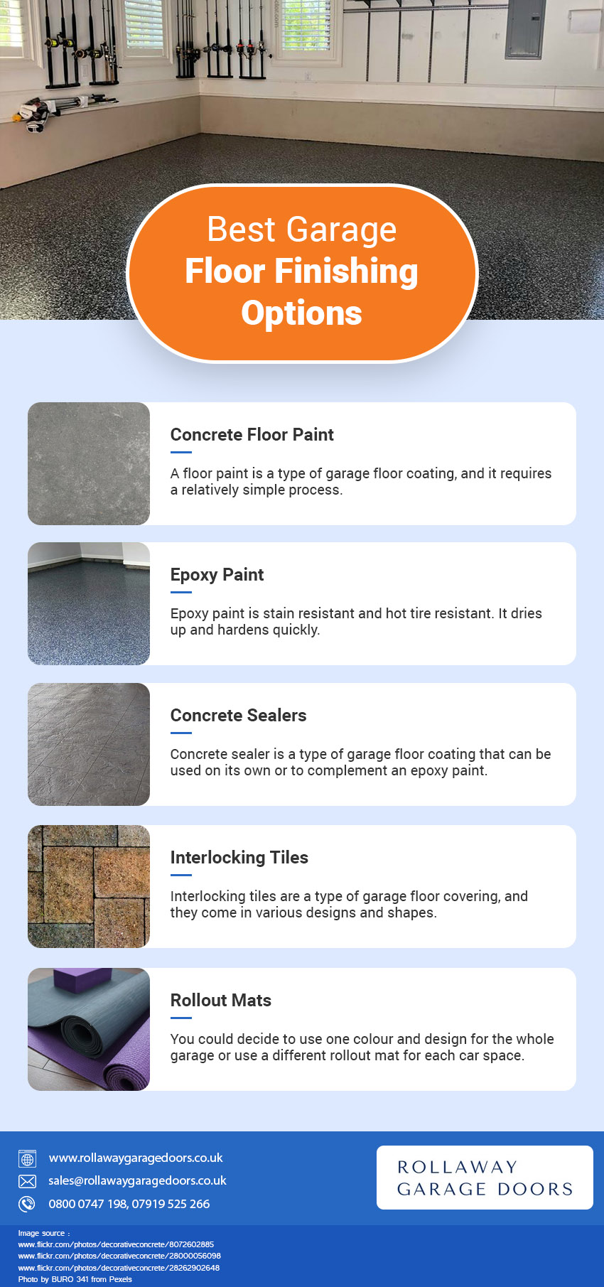 garage floor infographic